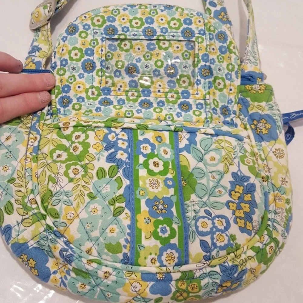 Vera Bradley‎ English Garden Flap Shoulder Bag Blue